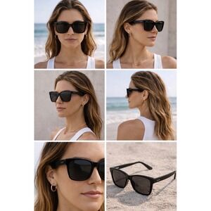 Quay Australia After Party Sunglasses Black Smoke Oversized cat eye beach summer